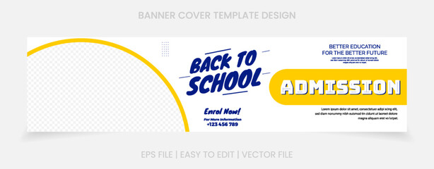 admission banner cover linked in template design