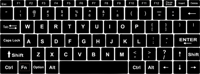 Modern flat web template laptop keyboard. Editable Vector, easy to manipulate or reuse. Typing test and data entry icon. eps 10.