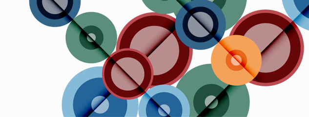 Circle trendy minimal geometric abstract background. Vector Illustration For Wallpaper, Banner, Background, Card, Book Illustration, landing page
