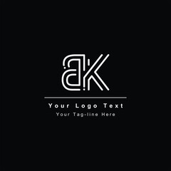 Fototapeta na wymiar Premium Initial Letter BK logo design
