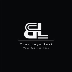 Premium Initial Letter BL logo design