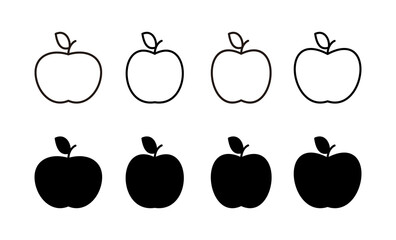 Apple icon vector for web and mobile app. Apple sign and symbols for web design.