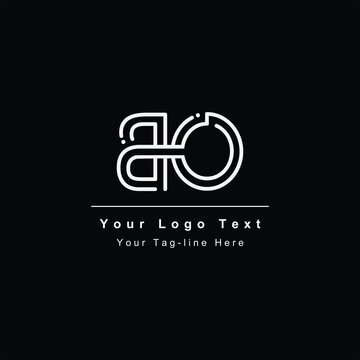 bo or ob elegant initial design logo