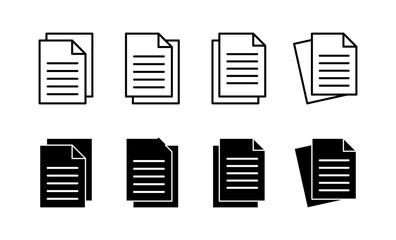 Document icon vector for web and mobile app. Paper sign and symbol. File Icon