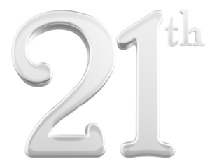 21 st anniversary - white number anniversary