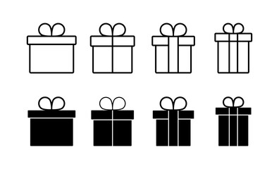 Gift icon vector for web and mobile app. gift sign and symbol. birthday gift