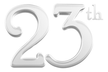 23 rd anniversary - white number anniversary