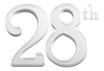 28 th anniversary - white number anniversary