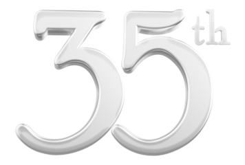 35 th anniversary - white number anniversary