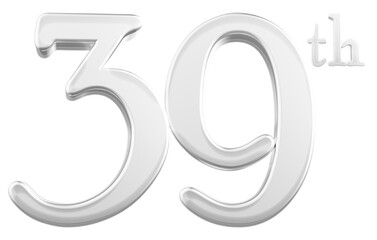 39 th anniversary - white number anniversary