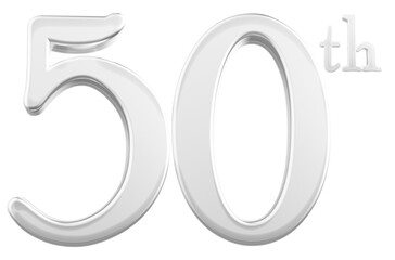 50 th anniversary - white number anniversary