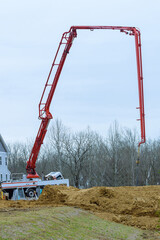 elephant crane or concrete pump crane job tube