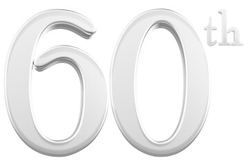 60 th anniversary - white number anniversary