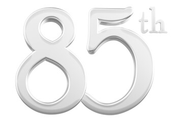 85 th anniversary - white number anniversary