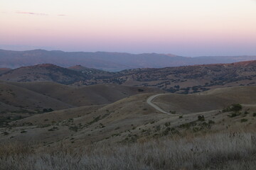 The Badger hills trail offers views of Salinas valley at Gabilan mountains in Salinas, CA