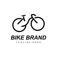 Bicycle Logo, Vehicle Vector, Bicycle Silhouette Icon, Simple Design Inspiration