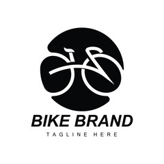 Bicycle Logo, Vehicle Vector, Bicycle Silhouette Icon, Simple Design Inspiration
