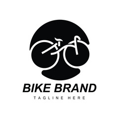 Bicycle Logo, Vehicle Vector, Bicycle Silhouette Icon, Simple Design Inspiration