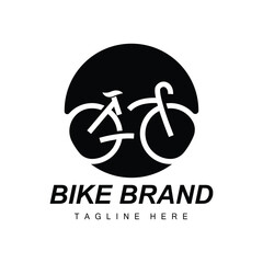 Bicycle Logo, Vehicle Vector, Bicycle Silhouette Icon, Simple Design Inspiration