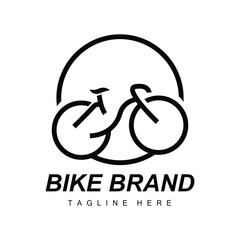 Bicycle Logo, Vehicle Vector, Bicycle Silhouette Icon, Simple Design Inspiration