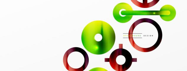 Circle composition abstract background. Trendy techno business template for wallpaper, banner, background or landing