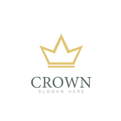 Modern Crown Logo Template. Crown icon Luxury Design Vector