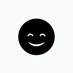 Smile Emoji Faces Vector Icon for Apps and Websites.