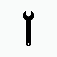 Wrench Icon - Vector, Repair Sign and Setting Symbol for Design, Presentation, Website or Apps Elements.  