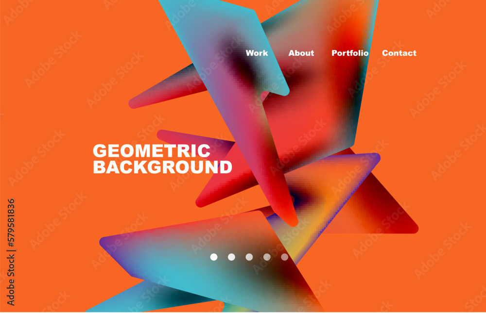 Wall mural broken pieces abstract background. trendy background for your landing page design, concept of web pa
