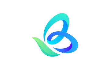 Butterfly Letter B Logo