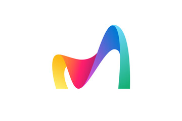 Abstract Colorful Letter M Logo
