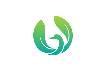 Green Leaf Swan Logo © nospacestock