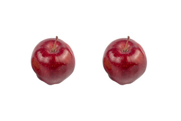 red apples isolated on white background