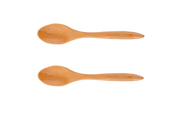 wooden spoon isolated on white background. 