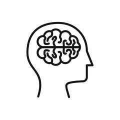 Editable Icon of Brain Development, Vector illustration isolated on white background. using for Presentation, website or mobile app