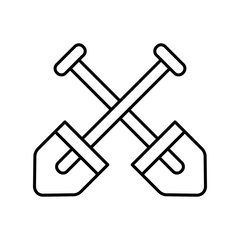 Shovel icon vector design templates