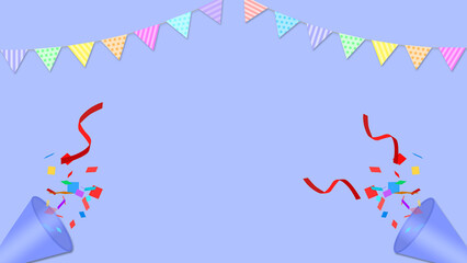 ガーランドとクラッカーの背景