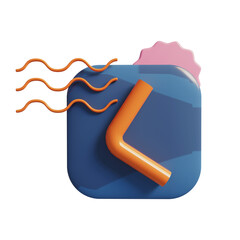 usb flash drive on white in 3d render style