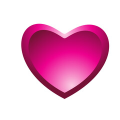Realistic 3d design icon heart symbol love