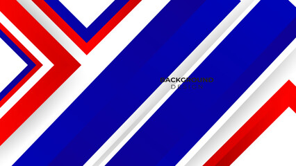 Modern abstract blue red and white geometry background vector
