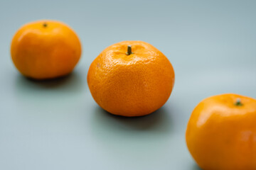 tangerines on a pure background