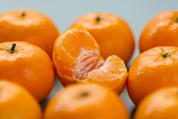 tangerines on a pure background