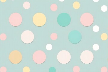 kawaii polka dots with soft color created with generative AI technology
