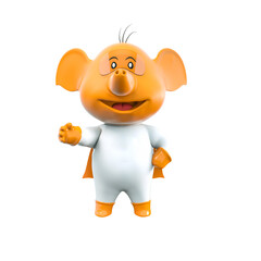 cartoon elephant 3d model mascot