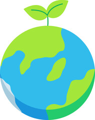 Plant World Ecology Farming Agriculture Grow Ecological Nature Flat Icon Illustration