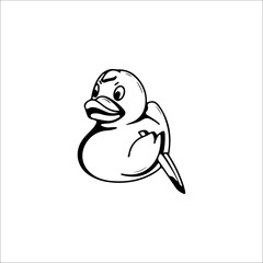 vector illustration of a duck