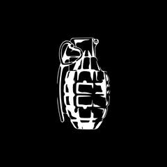 grenade silhouette vector illustration concept