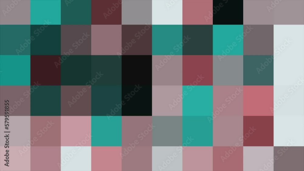 Poster abstract animated pixelated blinking motion background. retro colored style