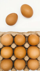 eggs on white  background. Isolated