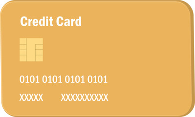 Credit card PNG front view.
